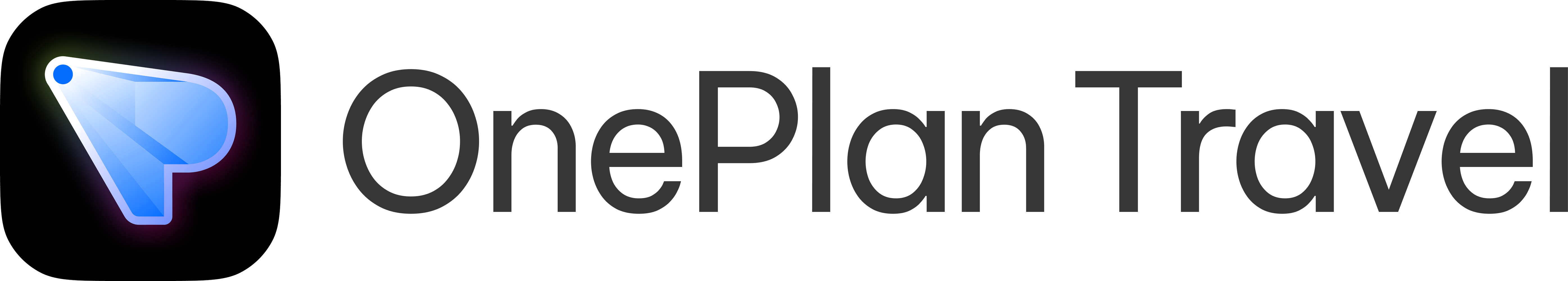 OnePlan Travel logo on a light surface