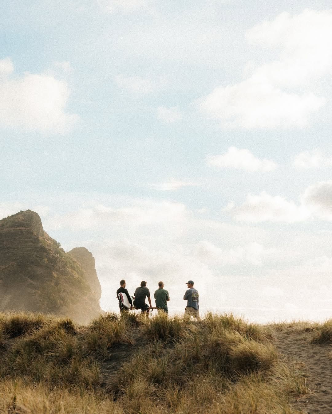A group of friends traveling together